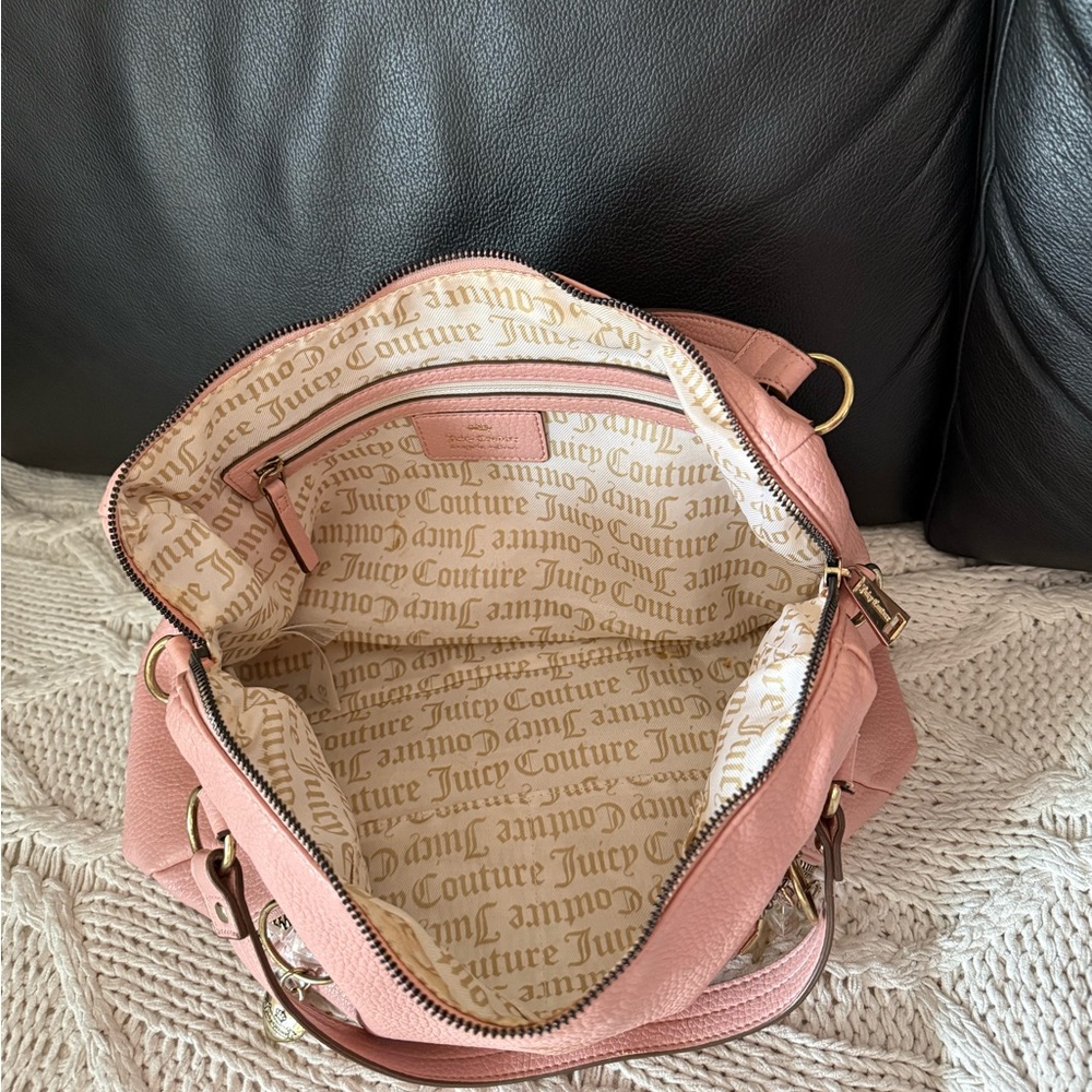 Juicy Couture Pink Shoulder Bag with Charm Accents - Picture 9 of 10